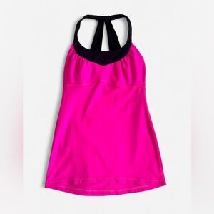 lululemon athletica Pink and Black Tank Top